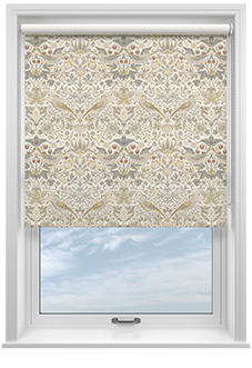 William Morris At Home Strawberry Thief, Ochre - Twist&Fit Roller Blind